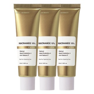 화사 나이아신 15% 모공 축소 수 면적 깊이 개선 포어 타이트닝 크림, 3개, 50ml