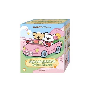 PLZDOT 線條小狗的歡樂郊遊盲盒玩具 可愛療癒系公仔模型 盲抽驚喜收藏款, 1個