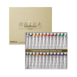 신한 한국화 물감 (12색 18색 24색A B) 20ml, 한국화24색A세트