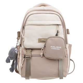 진루이 남녀공용 대용량 방수백팩 초경량수납백팩 #8036, 카키색, 1개