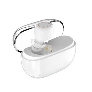 FDA인증 소리증폭기 고성능 터치식 충전식 최신형 초소형, 1개, 01)화이트