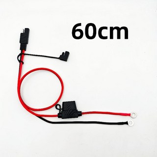 SAE接頭線 快速連接 太陽能充電器 電瓶充電線 公母頭 哈雷 重機 汽車適用, 1個, 60cm