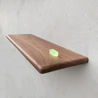 블랙 월넛 배플 월 쉘프 맞춤형 원목 데스크탑 거실 선반 월 쉘프 라미네이트, 07 Black walnut 50   20