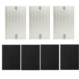 適用Honeywell HPA-300 HPA-300APTW空氣清淨機濾網組 (含3片HEPA濾網+4片活性碳濾網), 1套, HW-123-03+HW-C300-04