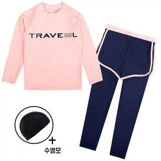 투나이언 여아 래쉬가드 상의 + 반바지 워터레깅스 상하세트