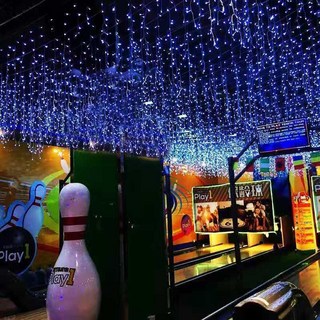 led 커튼등10m 폭포등 크리스마스 커튼조명 전구 인테리어 무드등 파티, 1개, 블루 10m/40cm