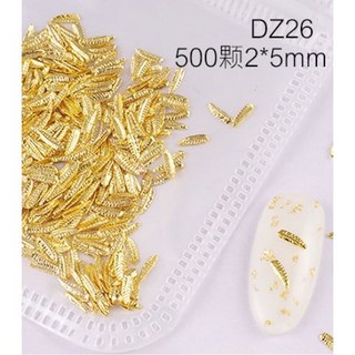 DZ33 美甲飾品 3*3mm 鍍金鉚釘 500顆裝, 1個, 日系鉚釘_E51_26