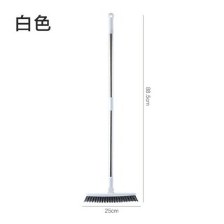 長柄地板刷 浴室縫隙清潔刷 刮水硬毛刷, 白色, 1個