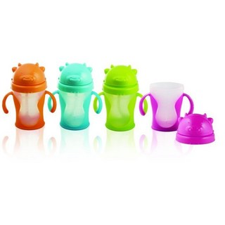 【美國媽咪】Basilic貝喜力克 滑蓋喝水杯-240ML 四色(d149), 粉, 1個