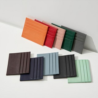 7포켓 소가죽 슬림 카드지갑 미니 남녀공용 명함 월렛