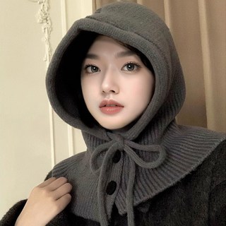 推薦抗寒-40度北海道防寒帽巴拉克拉法網紅帽子女冬季保暖大頭圍脖一體頭套護耳毛線帽針織帽雪地旅行必備