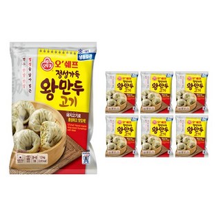 오뚜기 오쉐프 왕만두 고기 1.3kg 1박스(6개), 6개