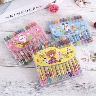 12色蜁轉蠟筆 幼稚園慶生 幼兒園 慶生 生日 幼稚園分享禮 兒童節禮物 慶生禮物 獎勵禮物 畢業禮物, 黃色, 1個, 12