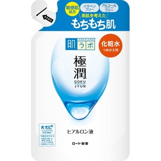 ROHTO肌研 極潤保濕化妝水 (清爽型) 日本進口玻尿酸化妝水 瓶裝/補充包, 1個, 極潤保濕化妝水(補充包)170ml