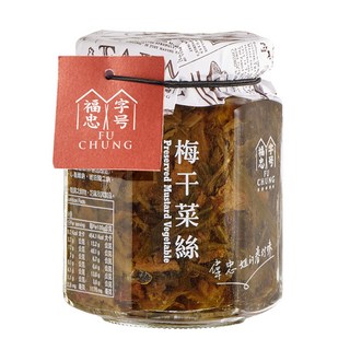 【福忠字號】梅干菜絲180g罐(純素) 開胃小菜，傳統風味，佐餐良伴, 1個