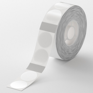 精臣 D11/D11S/D11H/D110/D101/H1S 圓形感熱標籤貼紙 化妝品精油瓶蓋標貼 透明數字編號標, 1個, 透明圓形-440張/捲, 1個裝