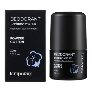 템포러리 파우더코튼 휴대용 겨땀방지 체취제거 냄새제거 롤온 남여공용 데오드란트, 1개, 30ml