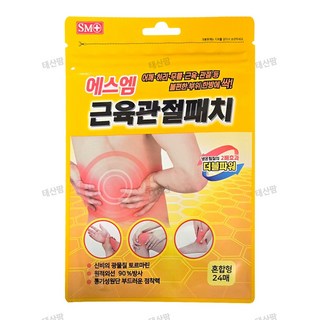 에스엠 근육관절패치 토르마린효과 혼합형, 1개, 24매입