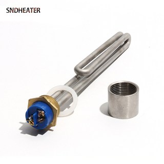 돼지꼬리히터 전기온수기 SNDHEATER 구리 NPT G1 스레드 물 끓는 요소 탱크용 접이식 파이프 침수 태양열 히터 1KW 2KW 3KW 4KW 6KW, 1) 110V - 1KW 180mmL-with inte