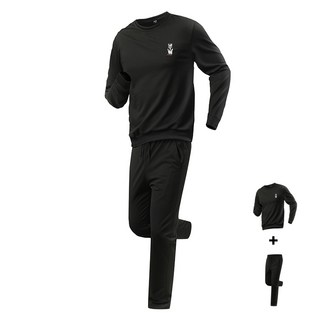 FINALSENSE 남자 츄리닝세트 널찍하다 트레이닝 세트 러닝복 러닝복 남성 헬스 트레이닝복 긴팔 운동복 세트 드라이핏 소재 스포츠상하의 세트 기능성 운동복 라이딩 트레이닝