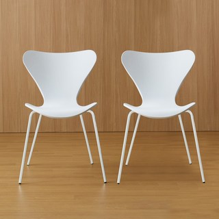 [리비니아] 세븐 미드센츄리 모던 디자인 인테리어 카페 식탁 의자 9colors, PP, 2개, 화이트