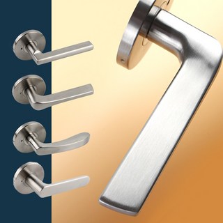 국산 스텐 방문손잡이 욕실 화장실 녹에 강한 문고리, 1세트, HD-016SS