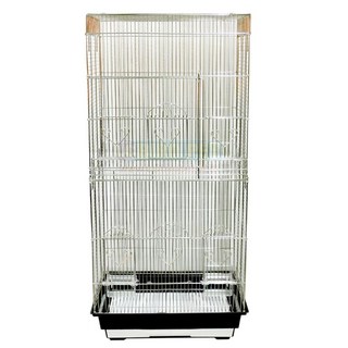 來成鳥園 白鐵大鳥籠-平面加高雙層造型/籠子/牡丹 玄鳳 和尚 月輪 灰鸚 雀科 小中大型鸚鵡 蜜袋鼯 松鼠, 如照片所示，下單請務必看內文尺寸標示和說明, 1個