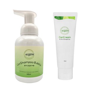 엘가닉 (캔샴푸버블+캔크림) -암환자 입원 선물용 가능 / 순한 고보습 자연유래 함유, 쇼핑백 X, 1개, 340ml