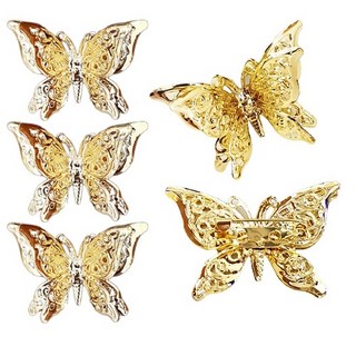 5개) K20 이중입체브로치 엣지나비 전통 한복 금속장식 명절선물 용돈봉투 포장장식 가채장식 한복악세사리장식 예단장식 외국인선물