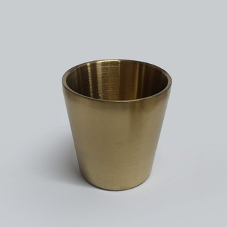 리빙아트 티타늄 이중 물컵 스텐 한정식 식당 식기 물 음료 컵 잔, 1개