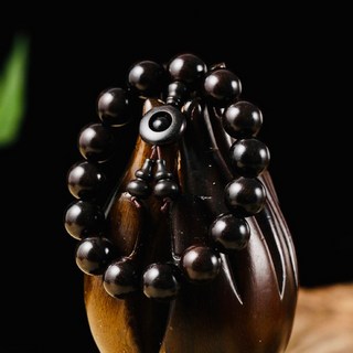 天龍紡紫光檀木手串-烏木