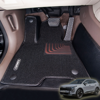 2026 스포티지 6D 듀라매트 카마루 1+2열, 블랙, 블랙, 하이브리드