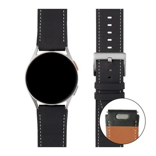 티엑스엘엑스 갤럭시워치 가죽 스트랩 밴드, 1개, 블랙 M