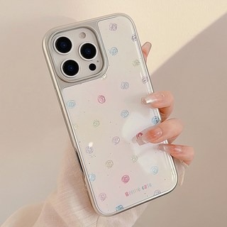 臺灣新款鎏金手機殼，適用於蘋果iPhone 15 Pro Max，彩色塗鴉電鍍銀滴膠保護殼