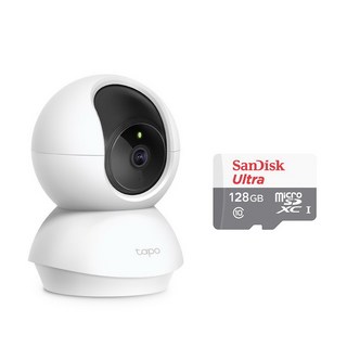 【tp-link 公司貨】Tapo C220 AI 智慧偵測 旋轉式 攝影機 監視器 雲台 IP CAM C220 + 128記憶卡, 1個, C220 +128G 記憶卡