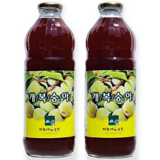 5년숙성 대용량 야생개복숭아 발효액 액기스 효소 청 1L 2개