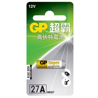 GP 超霸 高伏特電池 鹼性電池 12V23A 12V27A，適用於遙控器、防盜器，電力持久, 1個, 27A/12V
