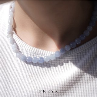 Freya 海藍寶項鍊 獨家設計 串珠 水晶 寶石 925銀 玉石項鍊