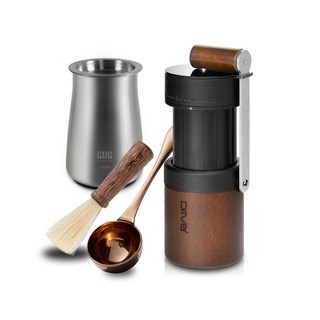 DRIVER 手搖咖啡磨豆機套組 雙軸承設計 附清潔刷、咖啡豆匙、不鏽鋼篩粉器, 1個, 30ml