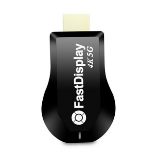 【第十代4K超清款】FastDisplay四核心5G無線影音傳輸器, 1個, 黑
