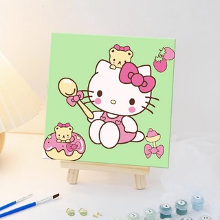 20*30 DIY數字油畫 丙烯顏料 手工繪畫填充填色畫, HK173,20*20內框+畫筆+顏料+膠膜, 1個