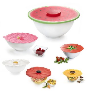 친환경 프랑스 찰스비안신 플라워 실리콘 밀착 프라이팬 그룻 덮개 택1, 해바라기, 21cm, 1개