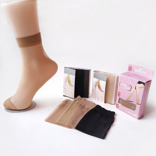 15雙水晶夏季絲襪超薄防勾絲隱形耐磨透明肉色加固短襪中筒襪