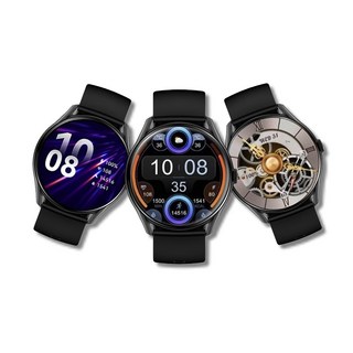 ProTap 智能手錶W12PRO 1.43吋AMOLED螢幕 IP68防水 健康監測 多種運動 modes, 黑色, 46mm, 藍芽