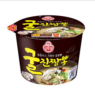 오뚜기 굴진짬뽕 용기 110g 컵라면 진짬뽕 탕비실 해물짬뽕 해장 라면 무배, 6개