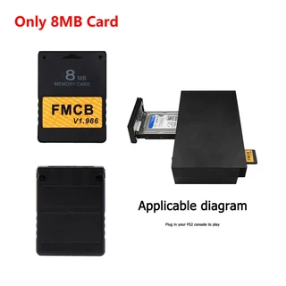 PS2 콘솔용 McBoot V1.966 FMCB 메모리 카드가 포함된 SATA 인터페이스 네트워크 어댑터 Playstation 2용, 06 Only 8MB Card