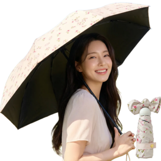 프라미슈 꽃무늬 초경량 접이식 양산