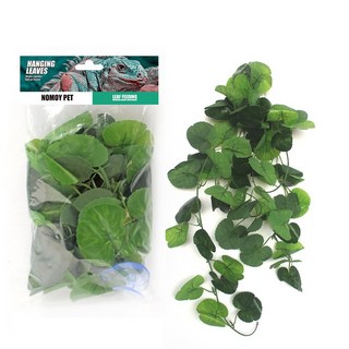 NOMOY PET仿真水草裝飾，魚缸爬蟲箱造景，玉扇葉柔軟安全易清潔, 1個