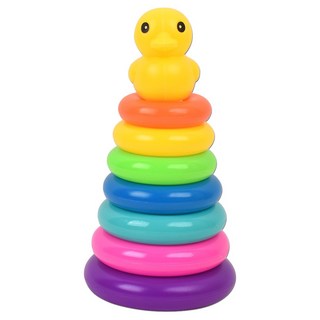 7단 오리 링토스 링쌓기, 혼합색상, 1세트