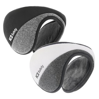 케이투세이프티 듀얼 방한 귀마개, 블랙그레이 + 화이트그레이, 1세트